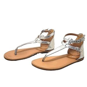 Cat & Jack Big Girls Silver Sandals Size 4